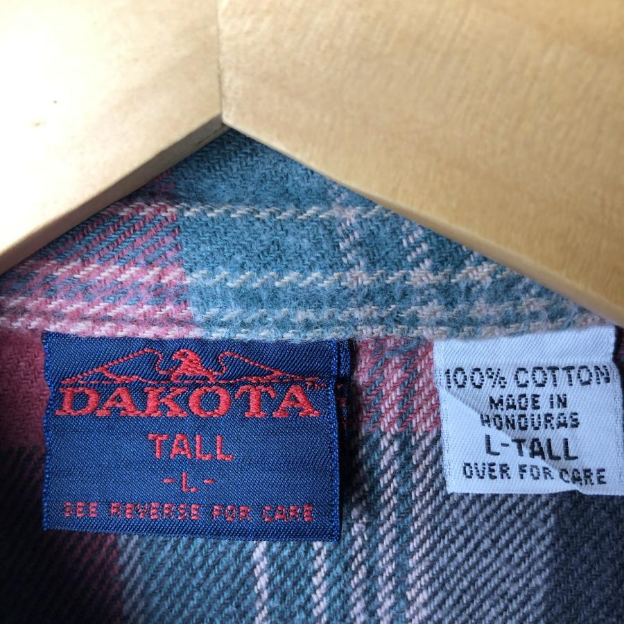 古着 90年代 DAKOTA チェック柄 長袖 フランネルチェックシャツ メンズ