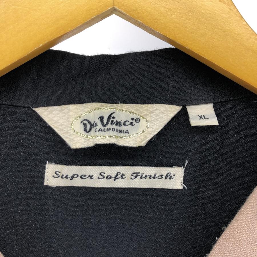古着 ダヴィンチ Da Vinci ツートン 半袖 オープンカラー レーヨン