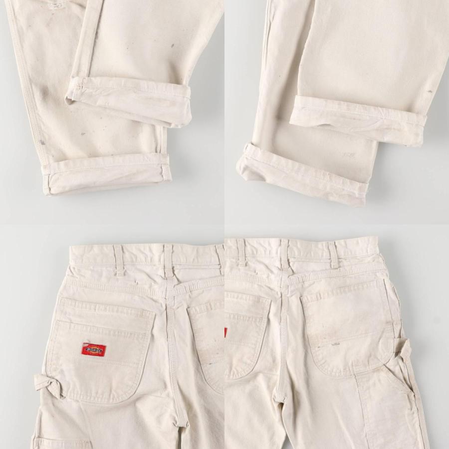 Dickiesペインターパンツ　ペンキ付 00's Dickies × SHERWIN WILLIAMS ホワイト ペインターパンツ
