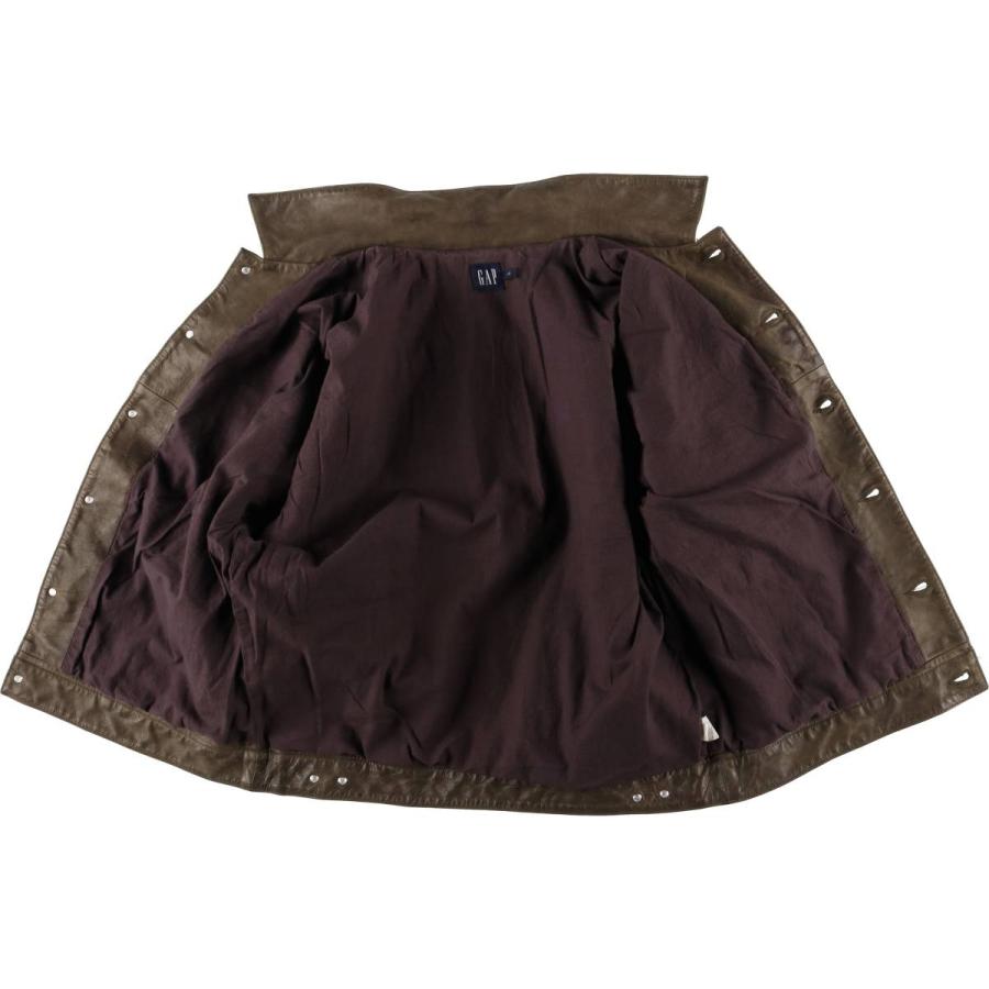 GAP（ギャップ） 古着 00年代 トラッカージャケット レザーブルゾン