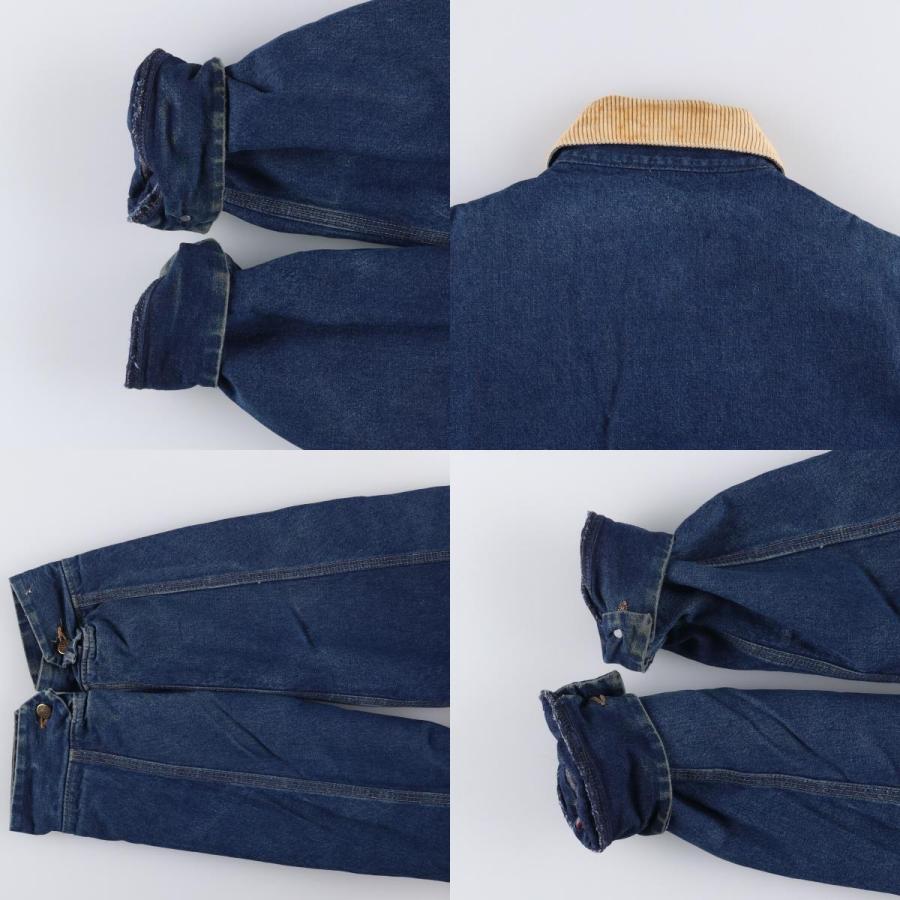 ROEBUCKS デニムカバーオール　濃紺　80's 90's USA製 古着 80~90年代 ROEBUCKS デニムカバーオール USA製 メンズL相当