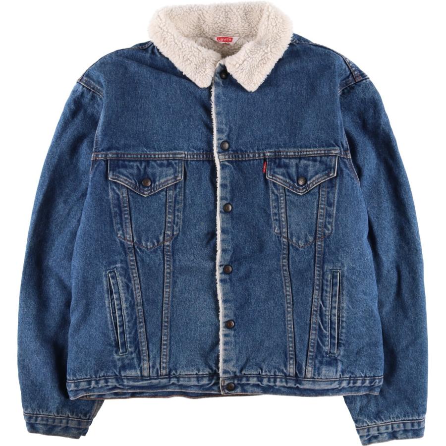 古着 80年代 リーバイス Levi's 70608-0219 デニムボアジャケット メンズXL相当 ヴィンテージ/eaa579851 Levi's（リーバイス） 古着 80年代 Levi's 70608-0219 デニムボア
