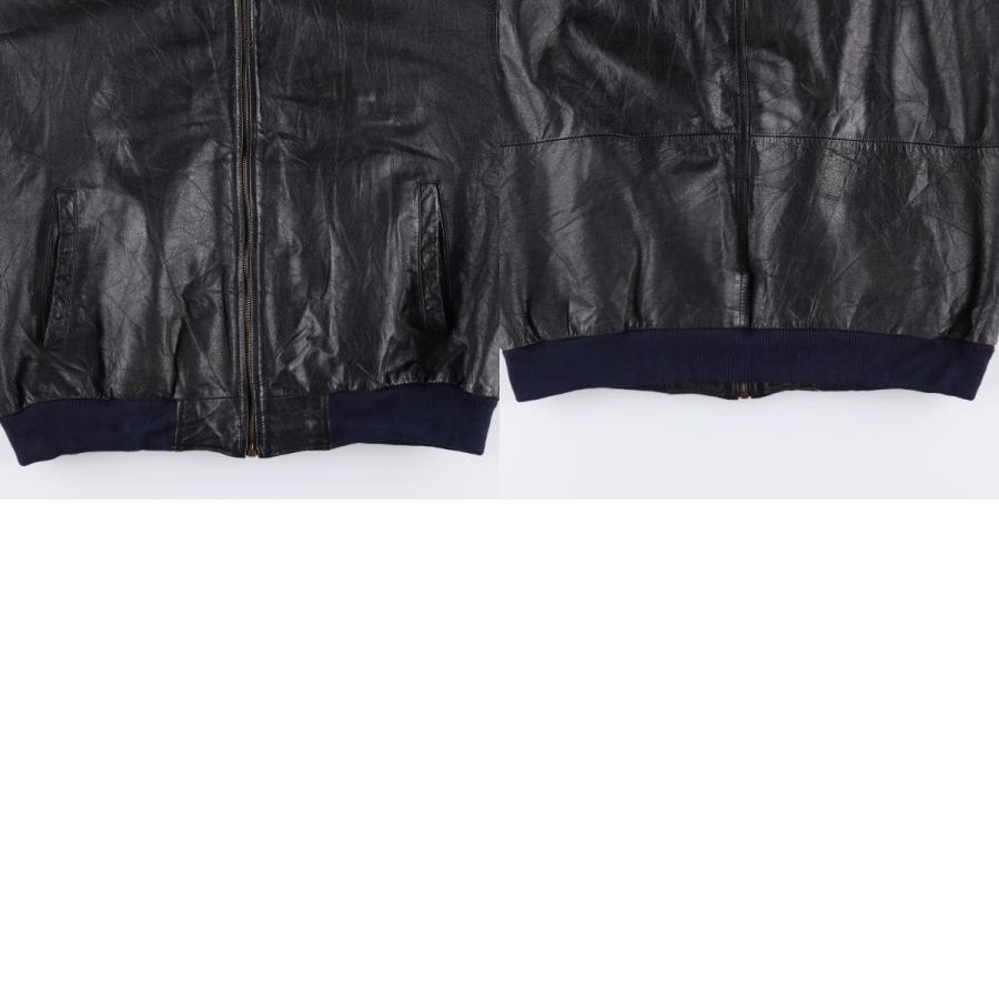古着 weekends MA-1タイプ 中綿入り レザーフライトジャケット メンズL
