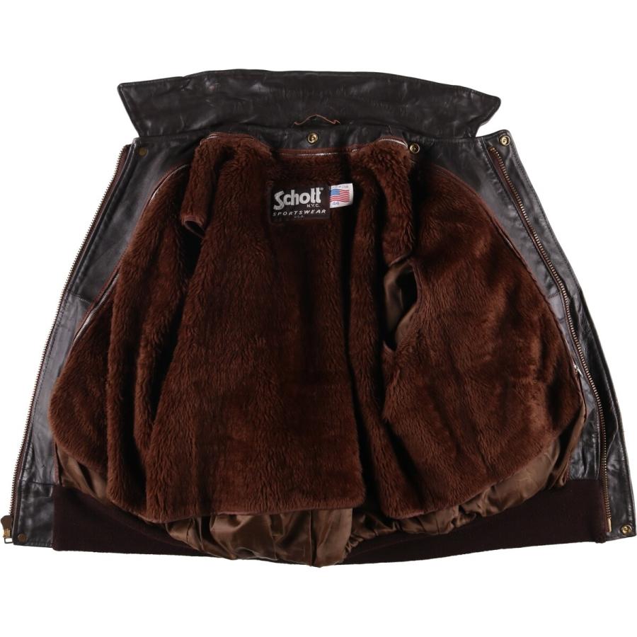美品 USA製 schott A2 ヴィンテージ レザーフライトジャケット 古着 ショット SCHOTT A-2タイプ レザーフライトジャケット USA製