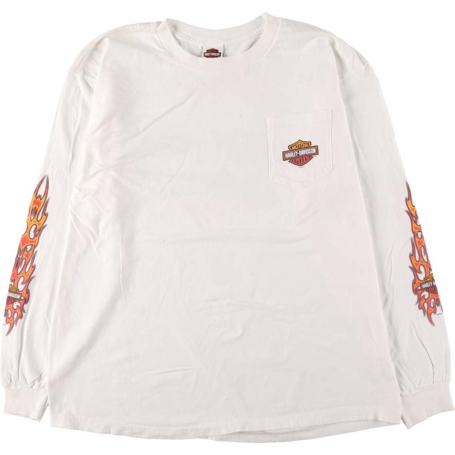 00s usa製 ハーレーダビッドソン(HARLEY-DAVIDSON) ロンT 古着 00年代 ハーレーダビッドソン Harley-Davidson ロングTシャツ