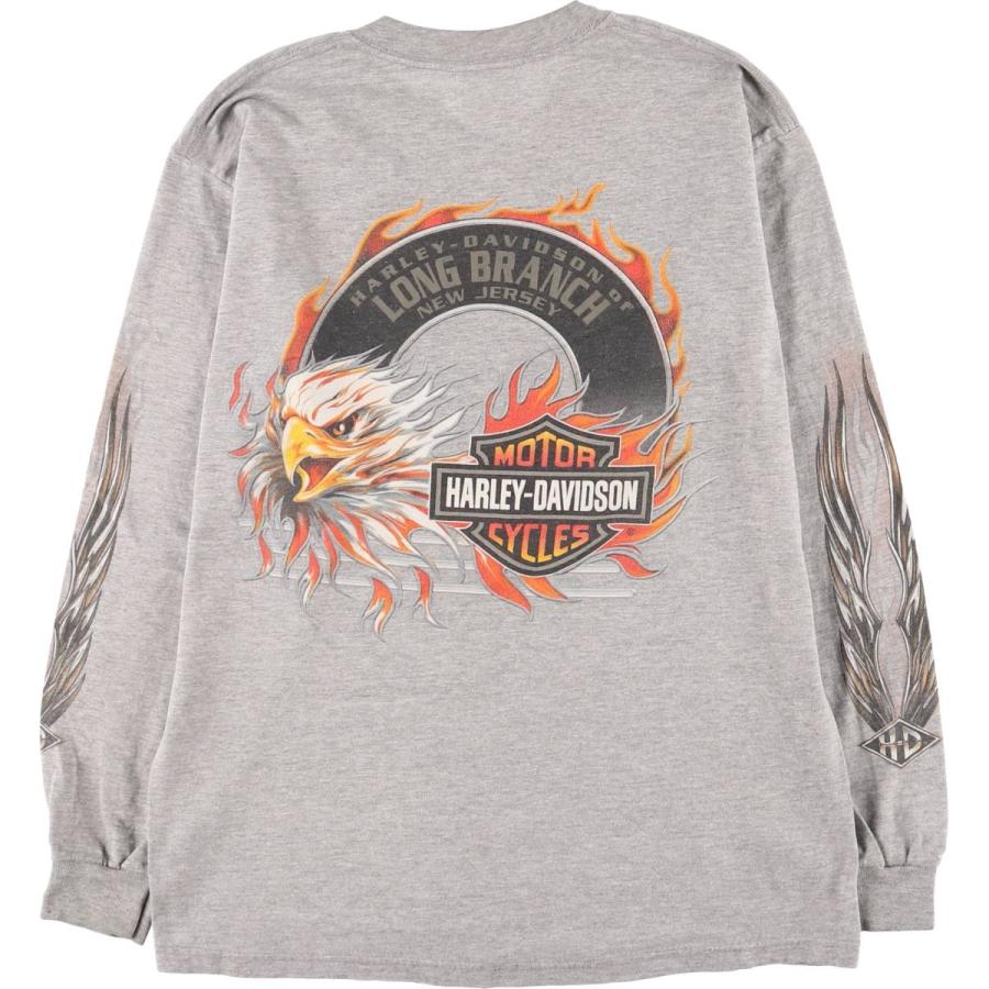 ハーレーダビッドソン 長袖 ロンT 　90年代　USA製　グレー 古着 ハーレーダビッドソン Harley-Davidson ロングTシャツ ロンT USA
