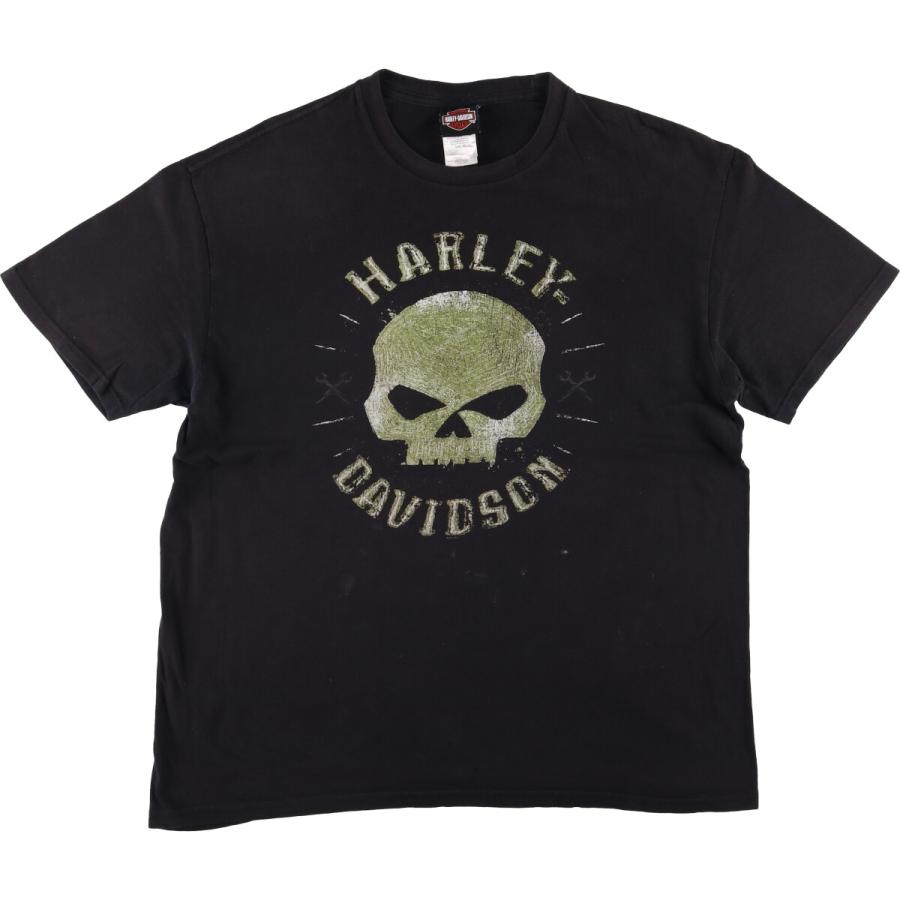 古着 ハーレーダビッドソン Harley-Davidson ドクロ柄 スカル柄 