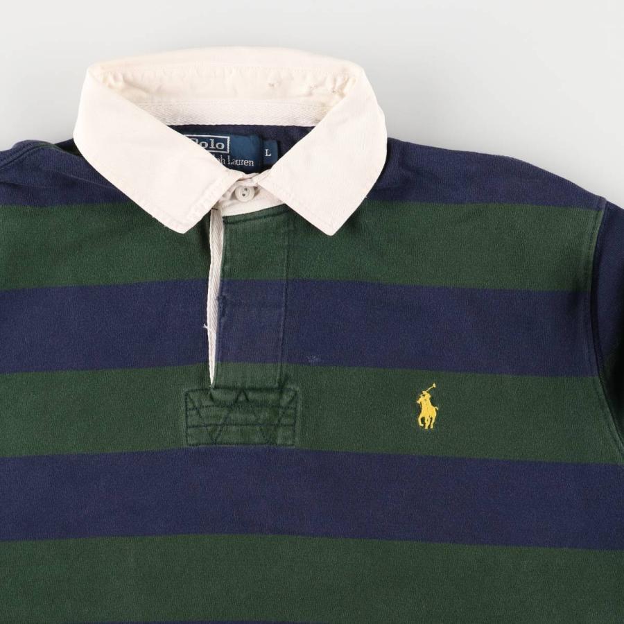 古着 ラルフローレン Ralph Lauren POLO by ボーダー柄 長袖 ラガー