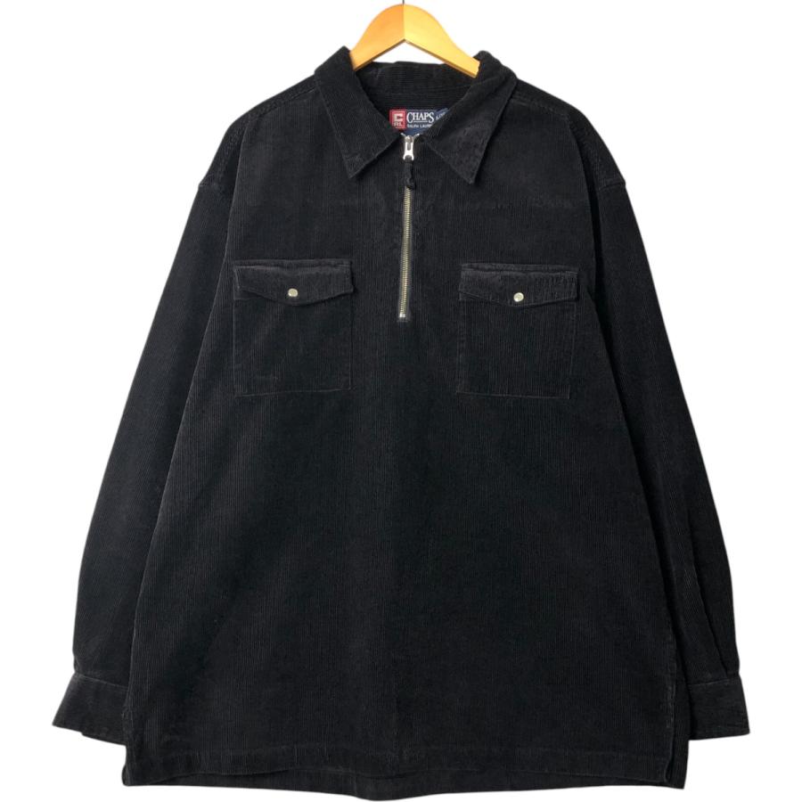 80s チャップス ラルフローレン ハーフジップ 長袖 シャツ メンズ XL