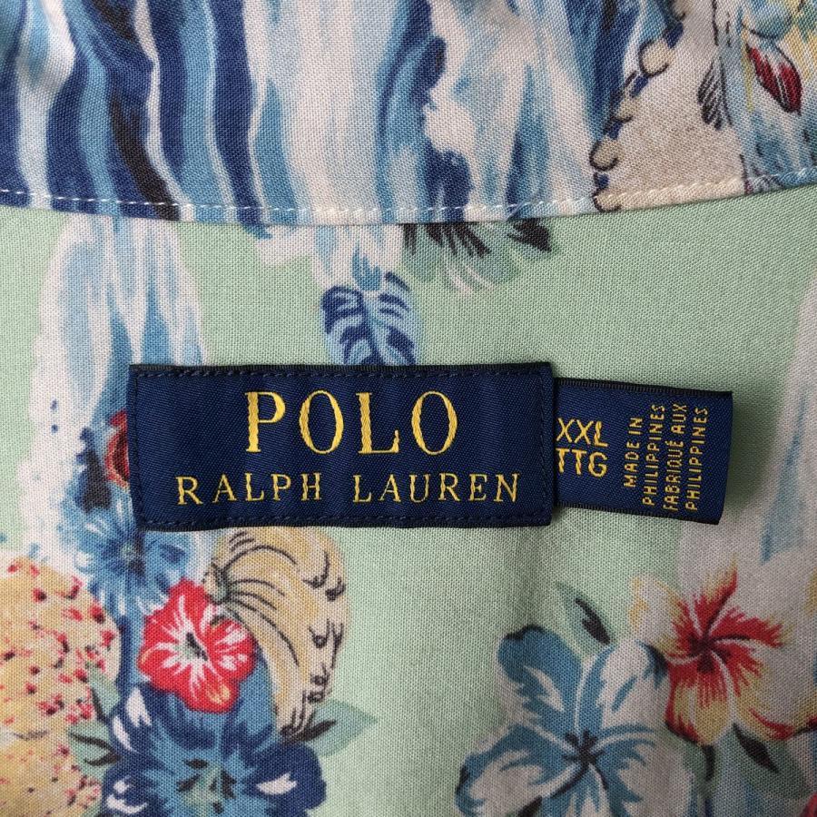 古着 ラルフローレン POLO RALPH LAUREN オープンカラー 総柄