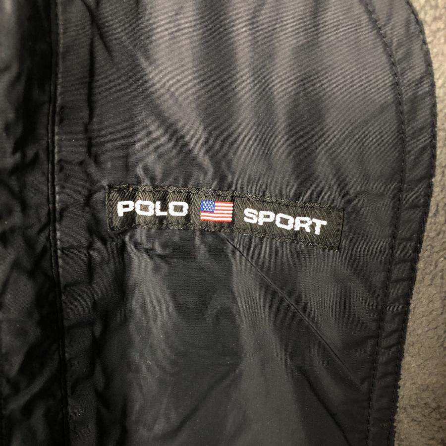 \"90s polo sport\" リバーシブル ナイロンジャケット S 黒/黒 Vintage 90s Reversible POLO SPORT Puffer Jacket (XL)