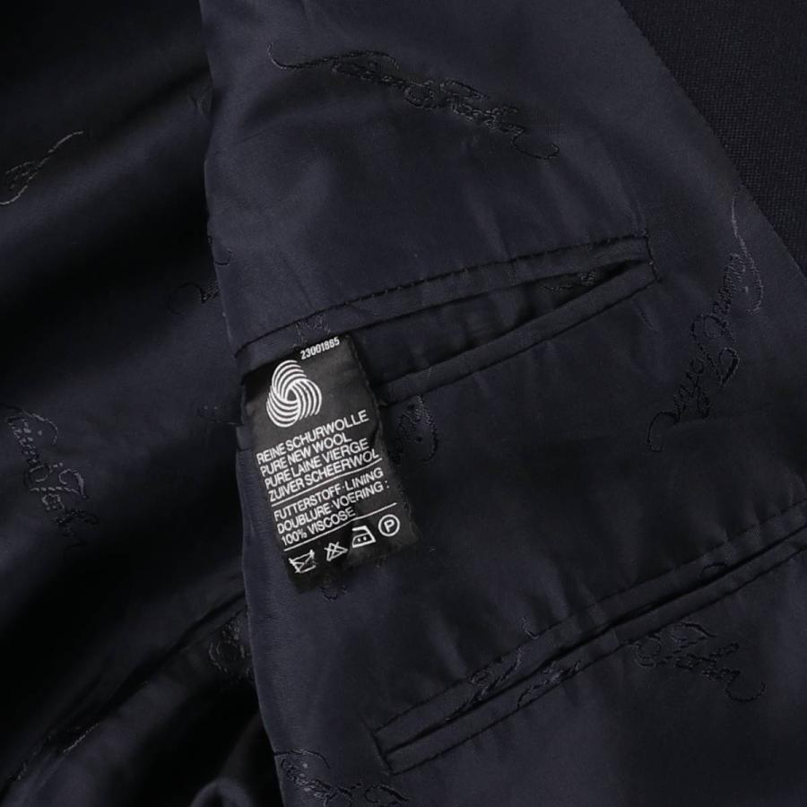 古着 Saint John ダブルブレスト ピークドラペル 紺ブレザー