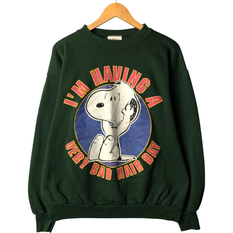 古着 90年代 SNOOPY スヌーピー キャラクタースウェットシャツ