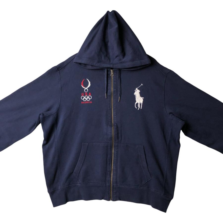 ラルフローレン　トラックジャケット　刺繍ロゴ　ビッグポニー　ジップアップ　M 楽天市場】ポロ ラルフローレン ジップアップスウェットパーカー