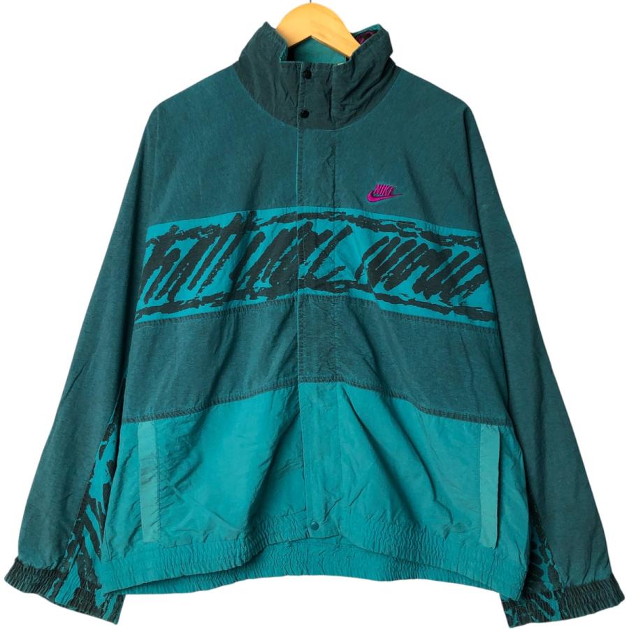 NIKE CHALLENGE COURT 90年代 ナイロンジャケット NIKE 古着 90年代 ナイキ CHALLENGE COURT 総柄 ナイロン