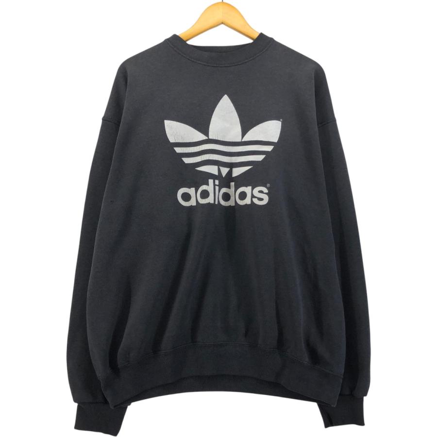 adidas オールドアディダス　フリース　80s スウェット　トレーナー　古着 80年代 USA製 adidas アディダス フロントプリント ロゴ
