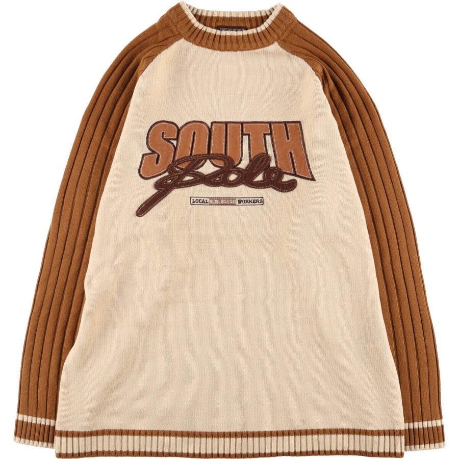 古着 SOUTH POLE リブ編み アクリルニットセーター メンズL相当