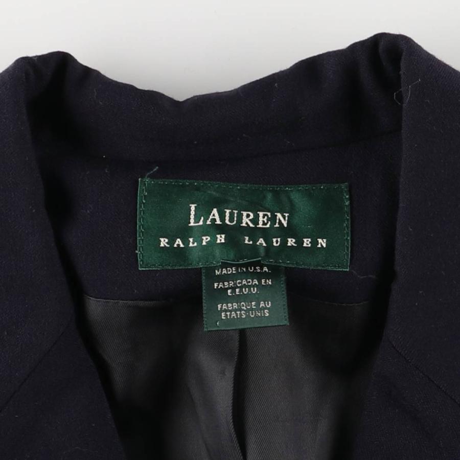 タグ付き・新品 ラルフローレン エンブレム付き テーラードジャケット ビンテージ 古着 ラルフローレン Ralph Lauren LAUREN ローレン 紺ブレザー