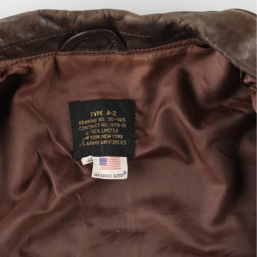 AVIREX（アヴィレックス） 古着 80年代 AVIREX A-2タイプ U.S.ARMY