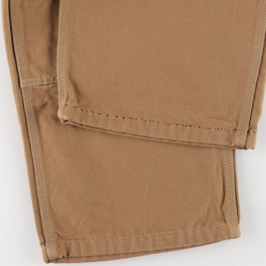 USA 古着 カーハート ダックコットン ダブルニー オーバーオール ブラウン系 90's Carhartt ブラウンダックオーバーオール 