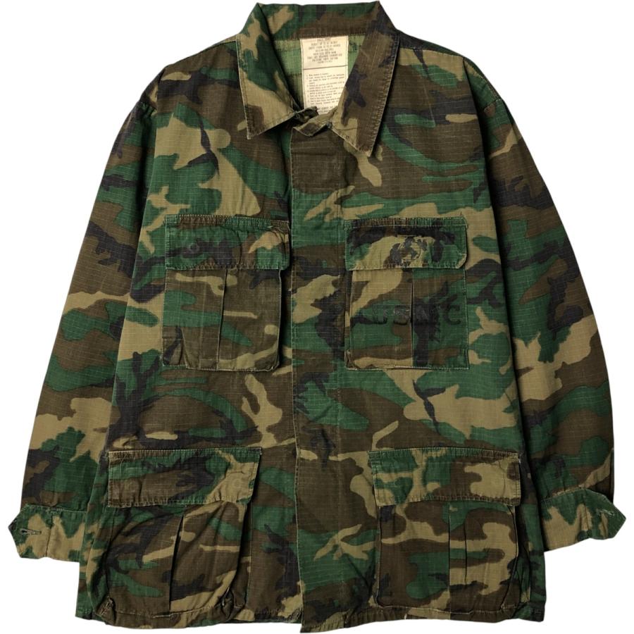 古着 70年代 米軍実品 ウッドランドカモ リップストップ USMC B.D.U 