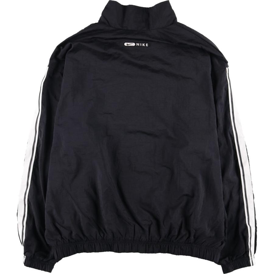 90s 古着 ナイキ NIKE ライン ナイロンジャケット ブラック XL NIKE 古着 90年代 ナイキ ナイロンジャケット メンズXL相当
