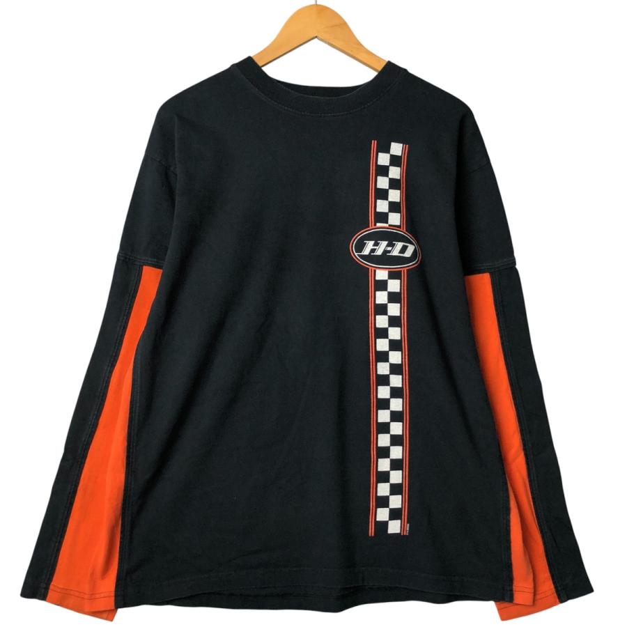 00s usa製 ハーレーダビッドソン(HARLEY-DAVIDSON) ロンT 古着 00年代 ハーレーダビッドソン Harley-Davidson モーターサイクル