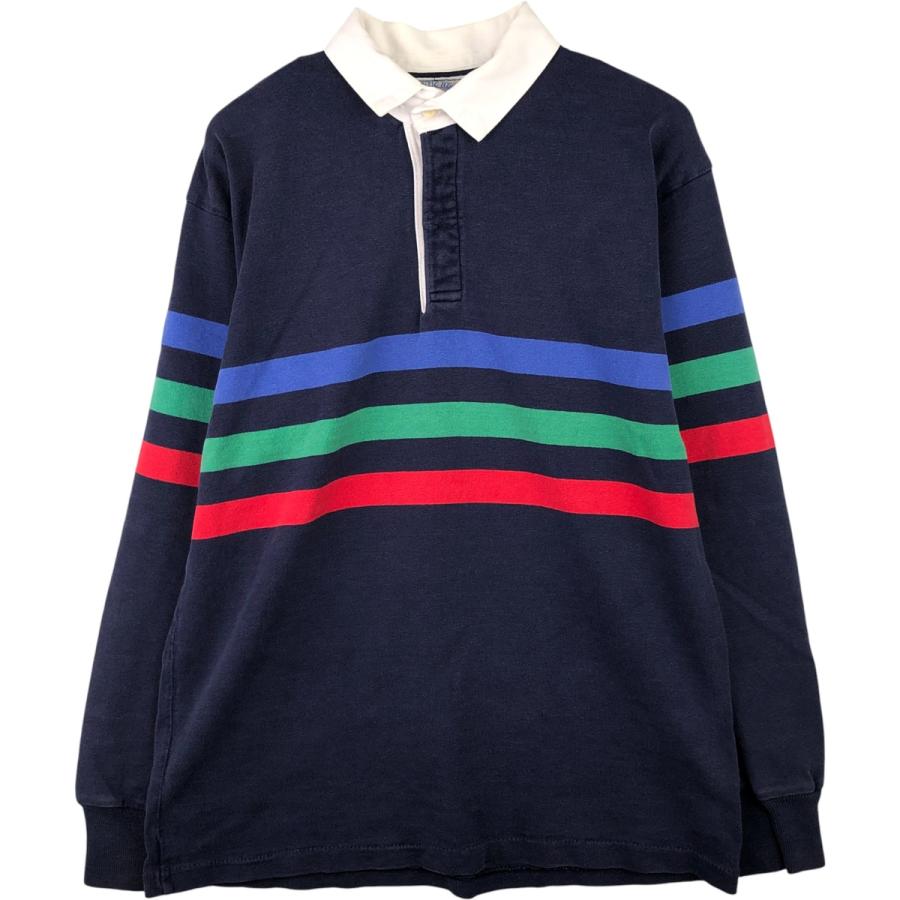 古着 90年代 ランズエンド LANDS' END 長袖 ラガーシャツ USA製 メンズ