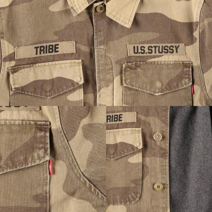 古着 ステューシー STUSSY 迷彩柄 ミリタリー HBTジャケット メンズM相当 /eaa586646 STUSSY（ステューシー） 古着 迷彩柄 ミリタリー HBTジャケット メンズ