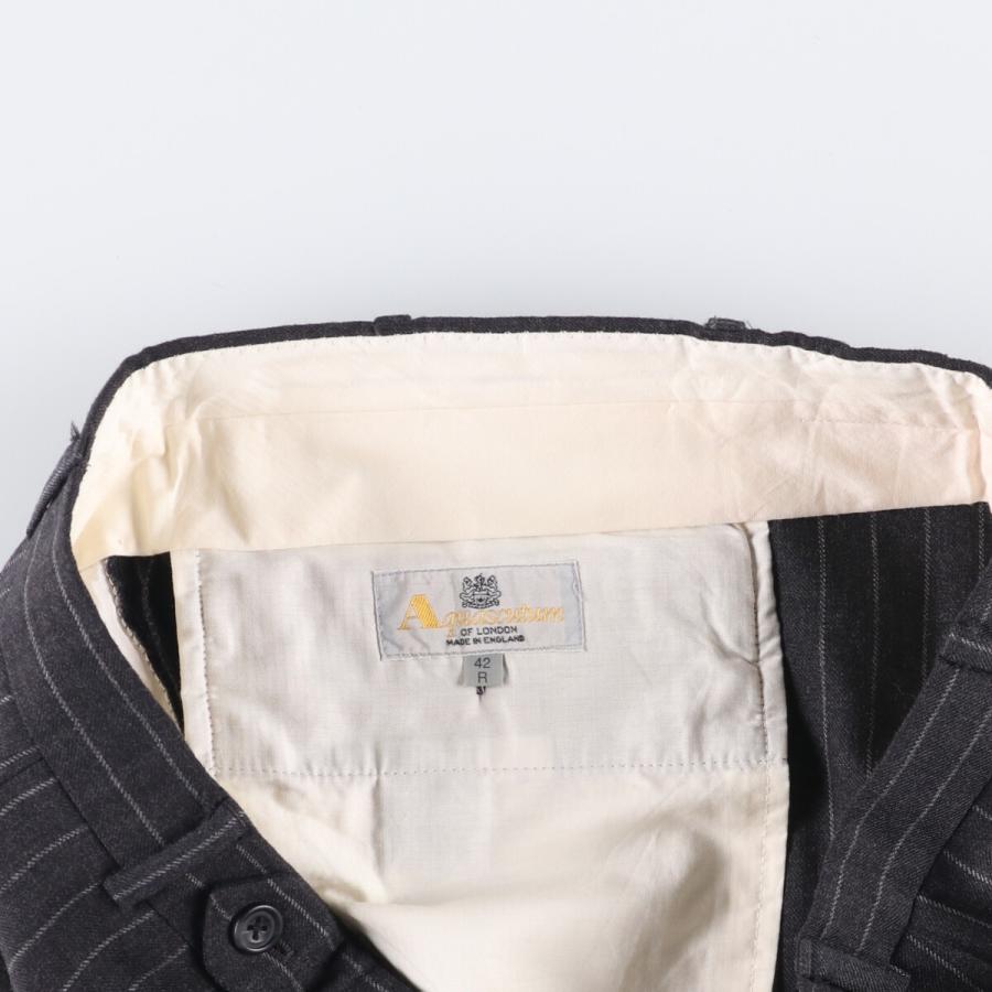 Aquascutum（アクアスキュータム） 古着 ストライプ柄 ツータック