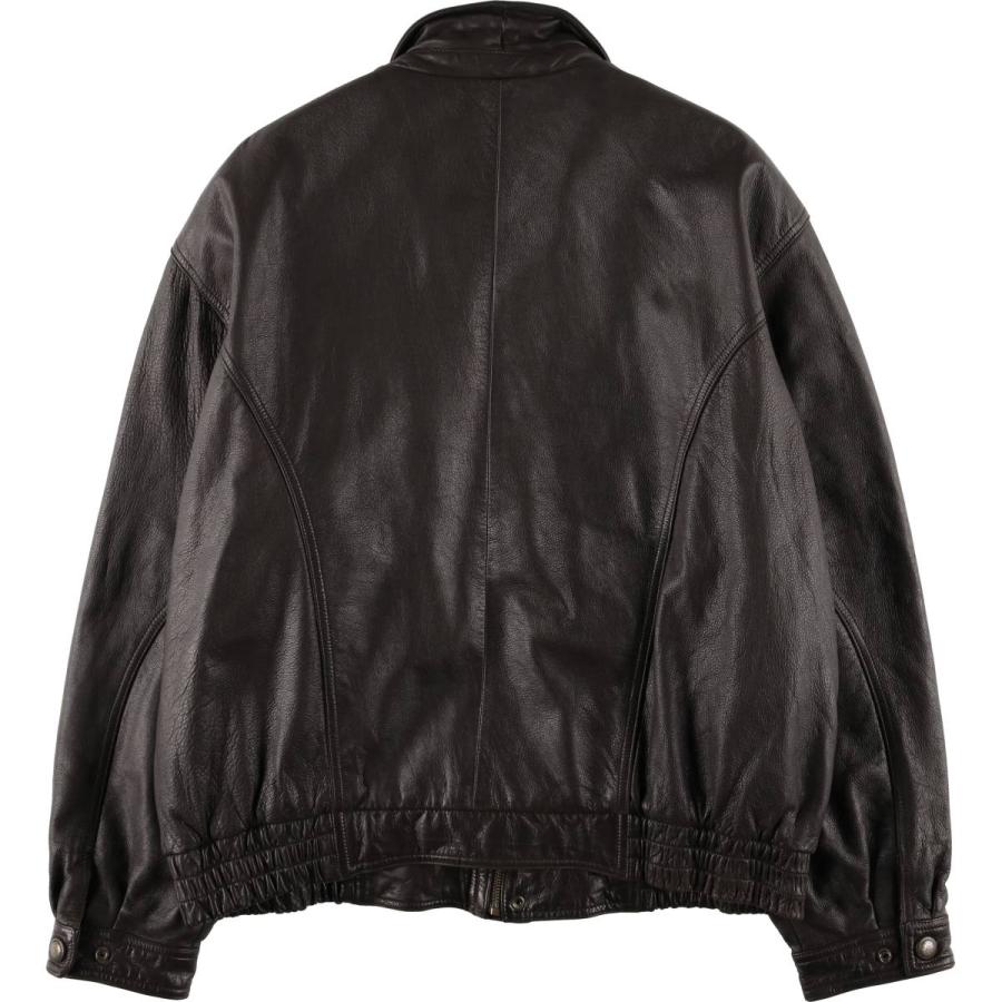 古着 MOORES 中綿入り レザーフライトジャケット メンズXL相当  