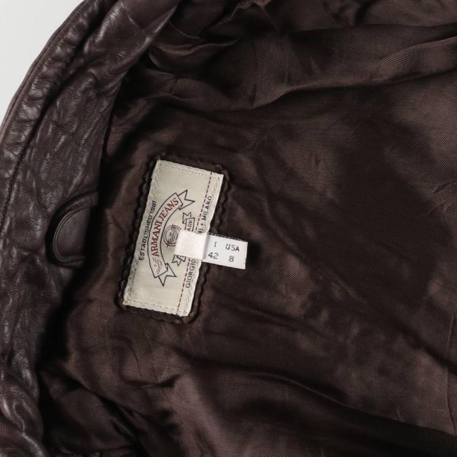 Armani Jeans ブラック ジャケット ARMANI JEANS レザージャケット レディース SIZE 42 (M) アルマーニ