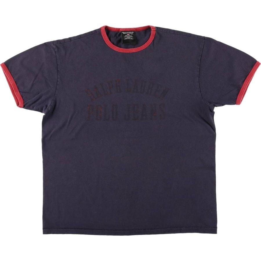 古着 90年代 ラルフローレン Ralph Lauren POLO JEANS CO. リンガーT 