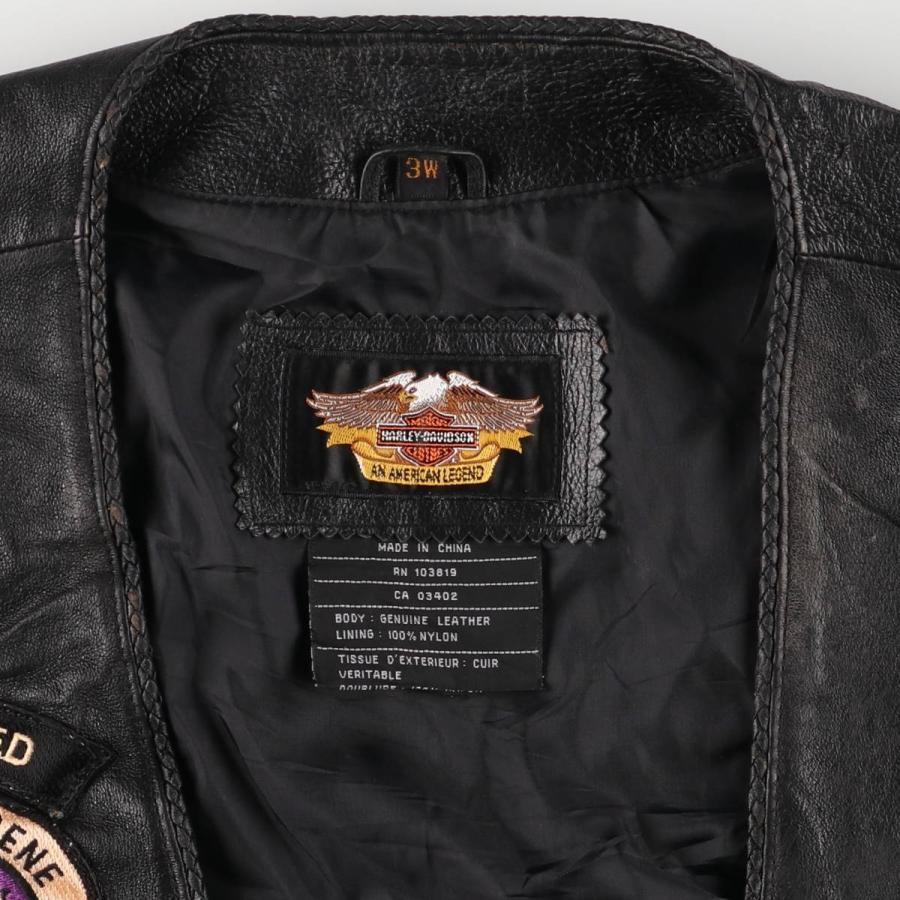 古着 ハーレーダビッドソン Harley-Davidson レザーベスト レディースXXL相当/eaa588462 古着 ハーレーダビッドソン Harley-Davidson レザーベスト レディース