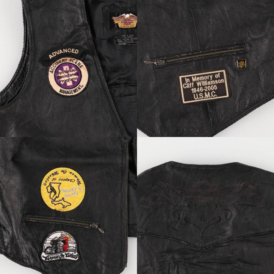 古着 ハーレーダビッドソン Harley-Davidson レザーベスト レディースXXL相当/eaa588462 古着 ハーレーダビッドソン Harley-Davidson レザーベスト レディース