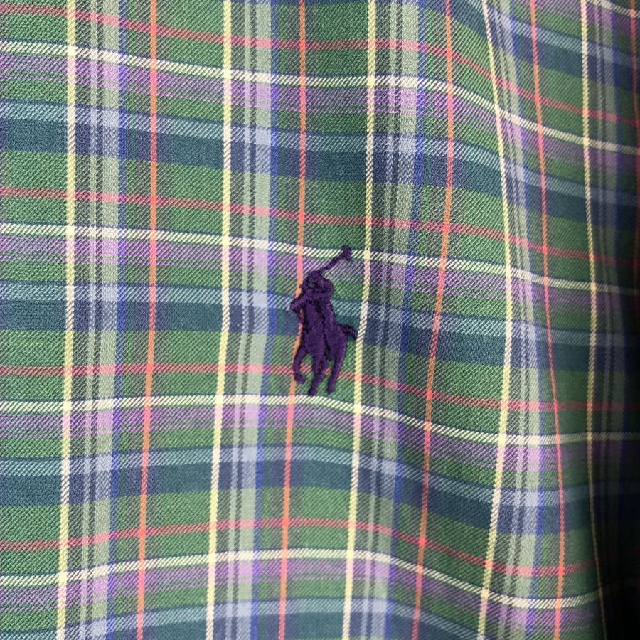 古着 ラルフローレン Ralph Lauren 長袖 ボタンダウンチェックシャツ