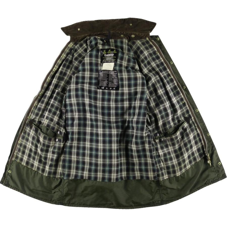 Barbour バブアー ボーダー 3ワラント オイルドジャケット 36 古着 80~90年代 バブアー Barbour BORDER ボーダー 旧3ワラント