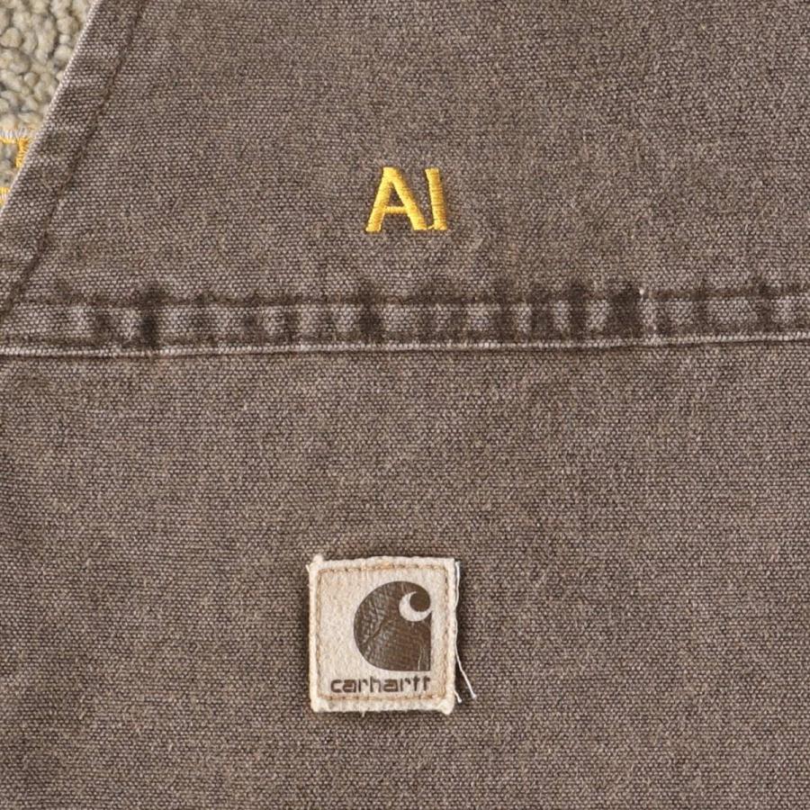 【USA古着】カーハートスーパーダックベスト2XL 企業刺繍レインソフトシェル 古着 ビッグサイズ 00年代 カーハート Carhartt ダックベスト USA製