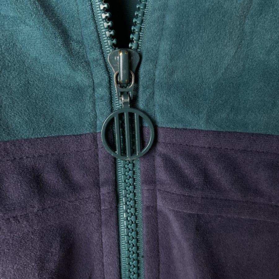 M31】80-90sスペイン製adidasベロアトラックジャケット緑紺3ライン