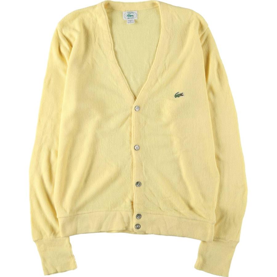 古着 80~90年代 ラコステ LACOSTE IZOD アクリルニットカーディガン USA製 メンズS相当 ヴィンテージ /eaa588852 LACOSTE（ラコステ） 古着 80~90年代 LACOSTE IZOD アクリルニット