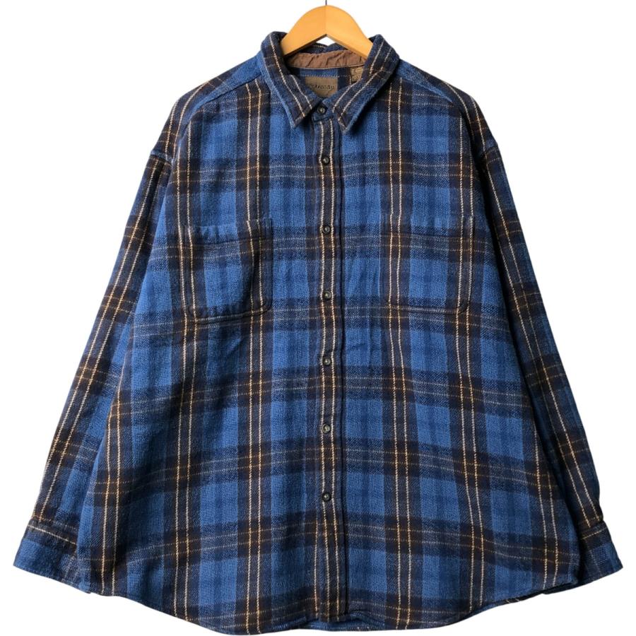 ST.JOHNS BAY セントジョンズベイ 美品 フランネル チェックシャツ 古着 90~00年代 セントジョンズベイ ST. JOHN'S BAY オンブレ 長袖
