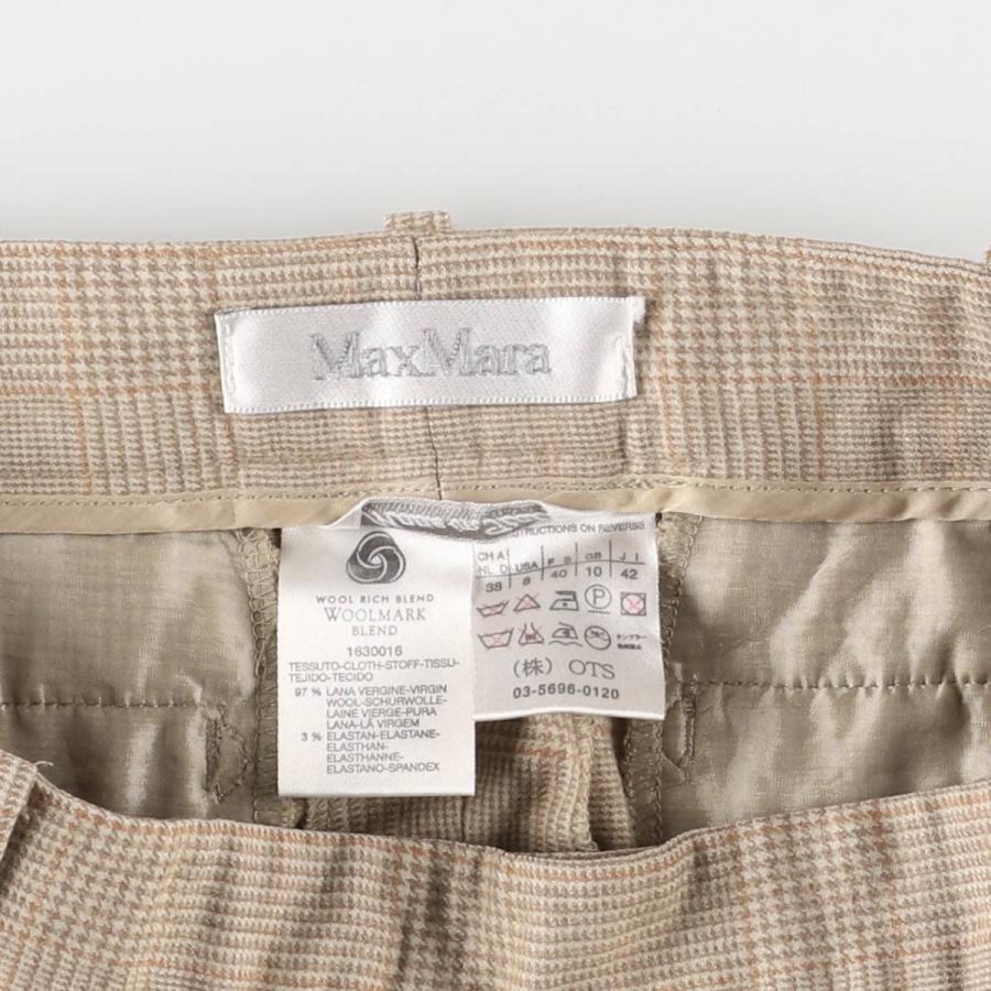 古着 マックスマーラ Max Mara グレンチェック ウール スラックス
