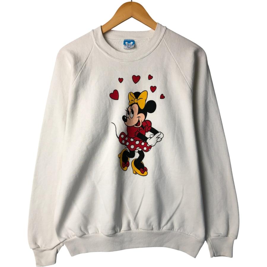古着 80年代 ディズニー DISNEY MINNIE MOUSE ミニーマウス キャラクタースウェットシャツ トレーナー USA製 メンズL相当 ヴィンテージ /eaa589046 古着 80年代 ディズニー MINNIE MOUSE ミニーマウス キャラクター