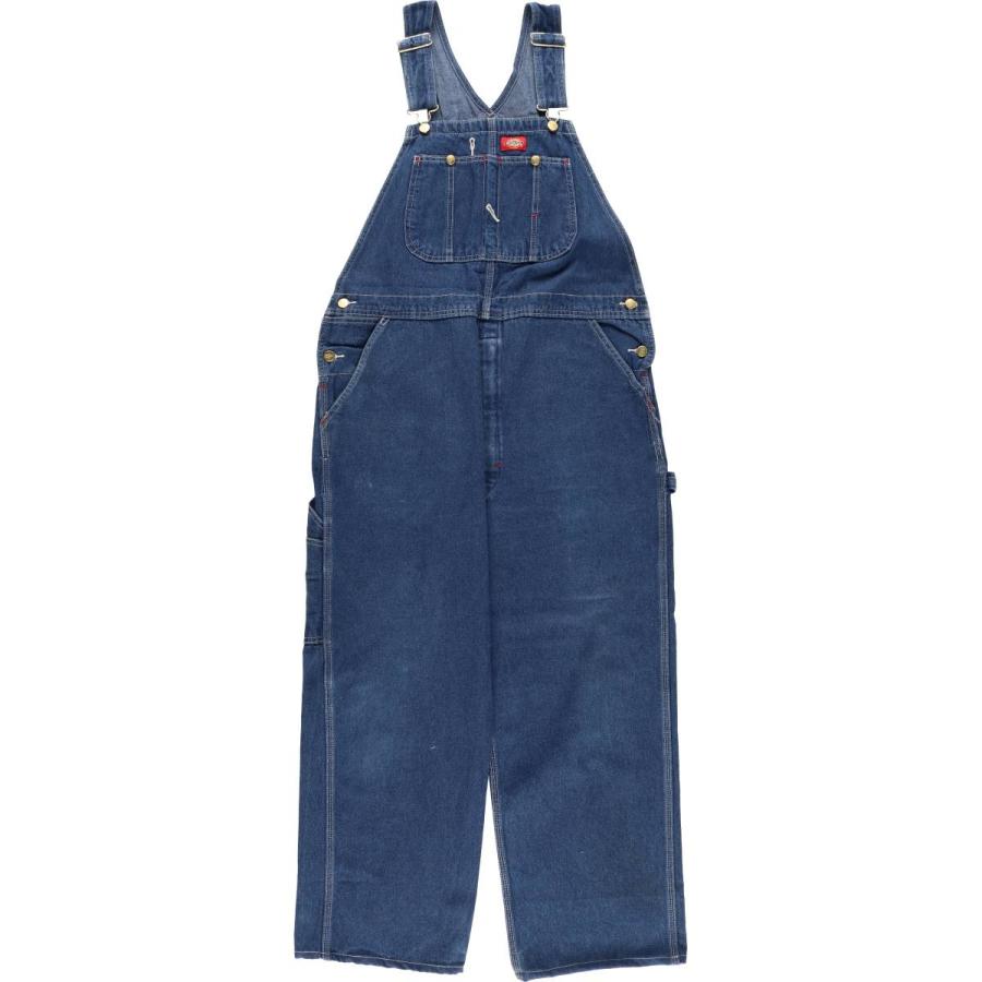 古着 ディッキーズ Dickies デニムオーバーオール メンズw39相当/eaa589252 Dickies（ディッキーズ） 古着 デニムオーバーオール メンズw39相当
