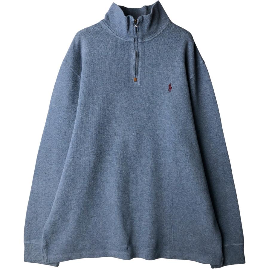 古着 ラルフローレン Ralph Lauren POLO by Ralph Lauren ハーフジップスウェットシャツ トレーナー メンズXL相当/eaa595638 古着 ラルフローレン Ralph Lauren POLO by ハーフジップスウェット