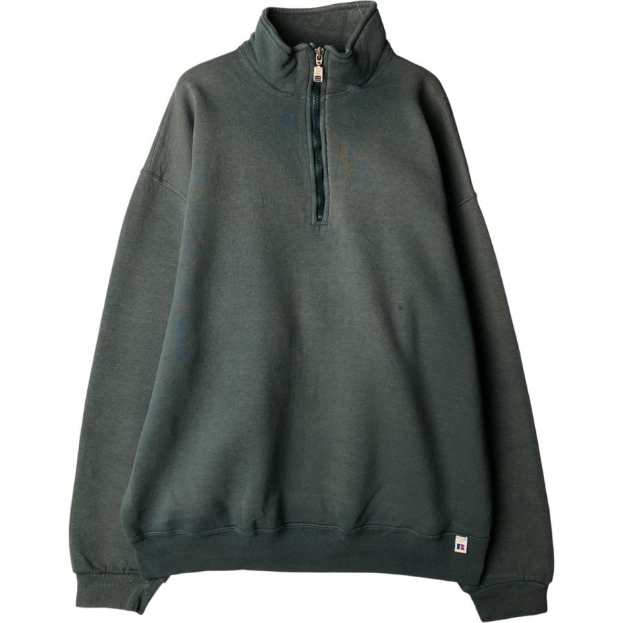 古着 90年代 ラッセル Russell ハーフジップスウェットシャツ