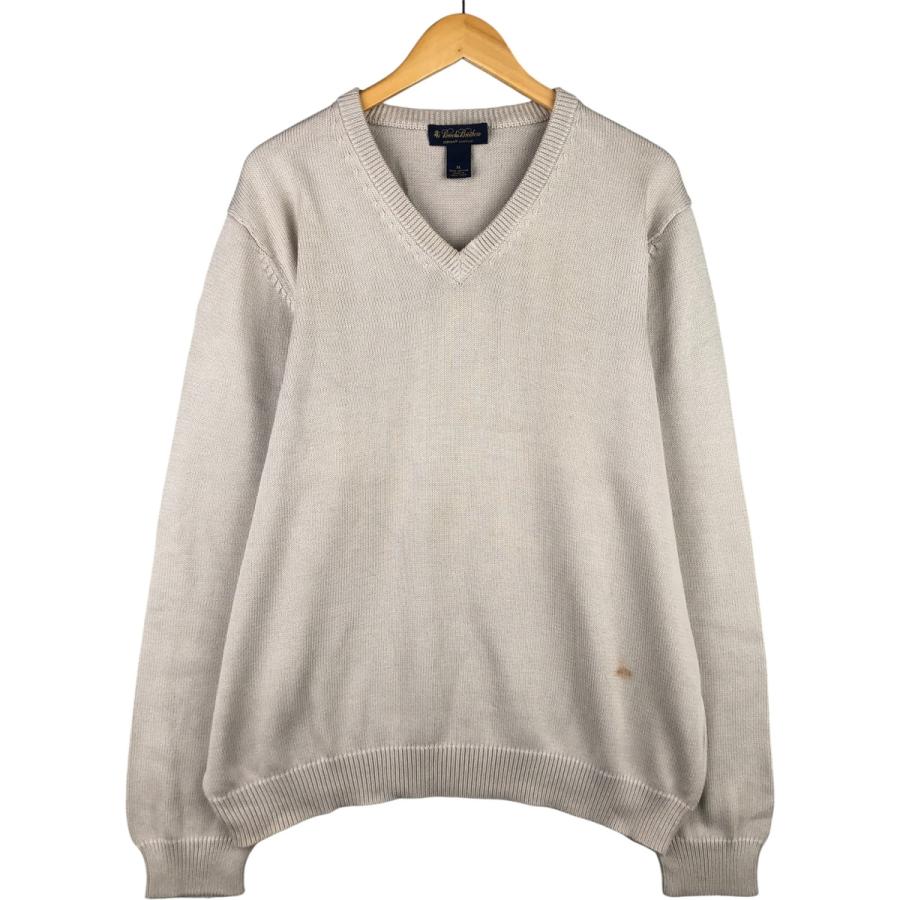 BrooksBrothers Vネックコットンニット ブルックスブラザーズUSA BROOKS BROTHERS（ブルックスブラザーズ） 古着 Brooks Brothers V