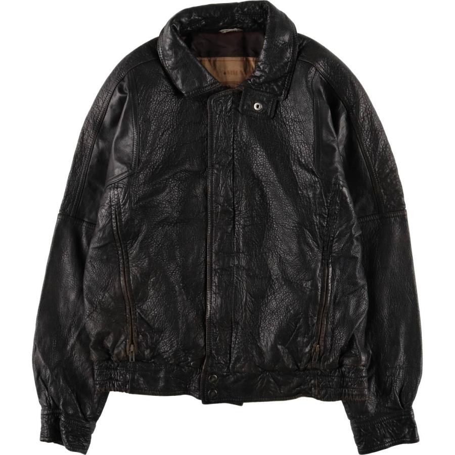 古着 メンバーズオンリー MEMBERS ONLY レザーブルゾンタイプ メンズM