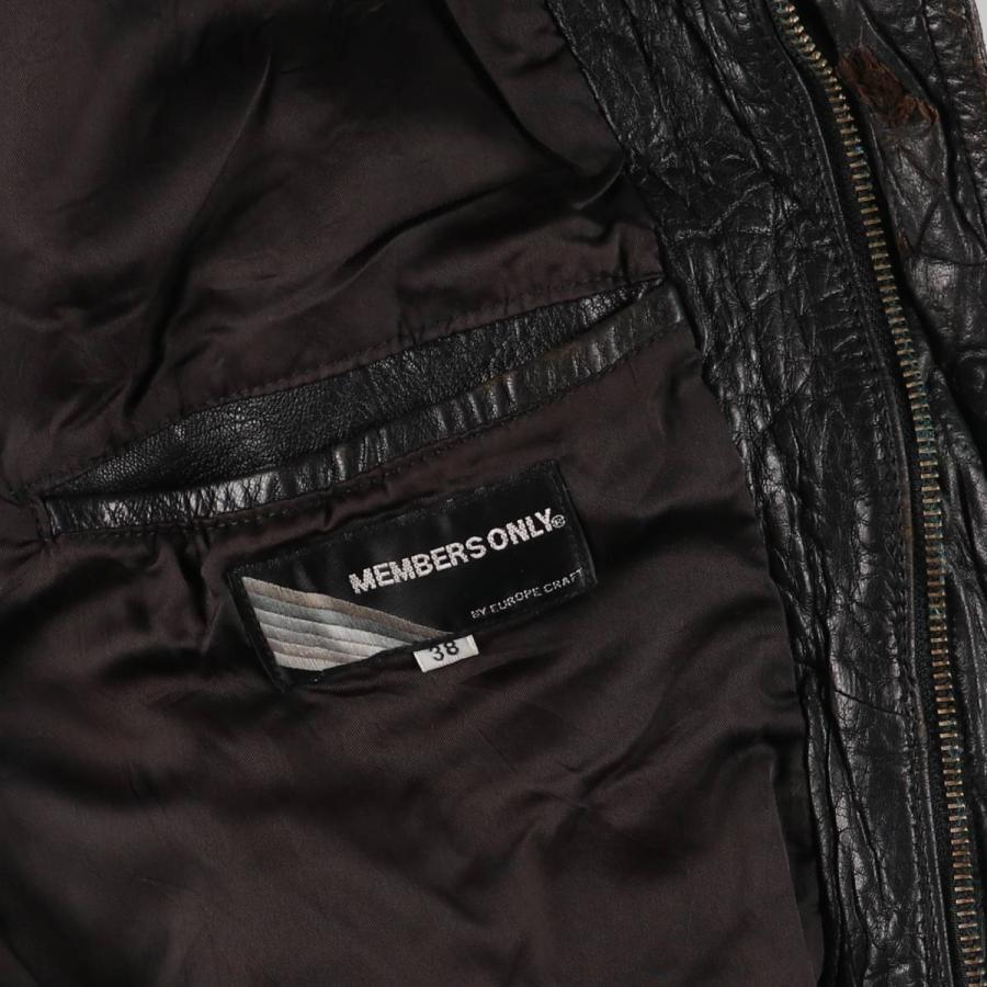 古着 メンバーズオンリー MEMBERS ONLY レザーブルゾンタイプ メンズM