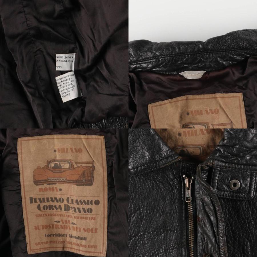 古着 メンバーズオンリー MEMBERS ONLY レザーブルゾンタイプ メンズM